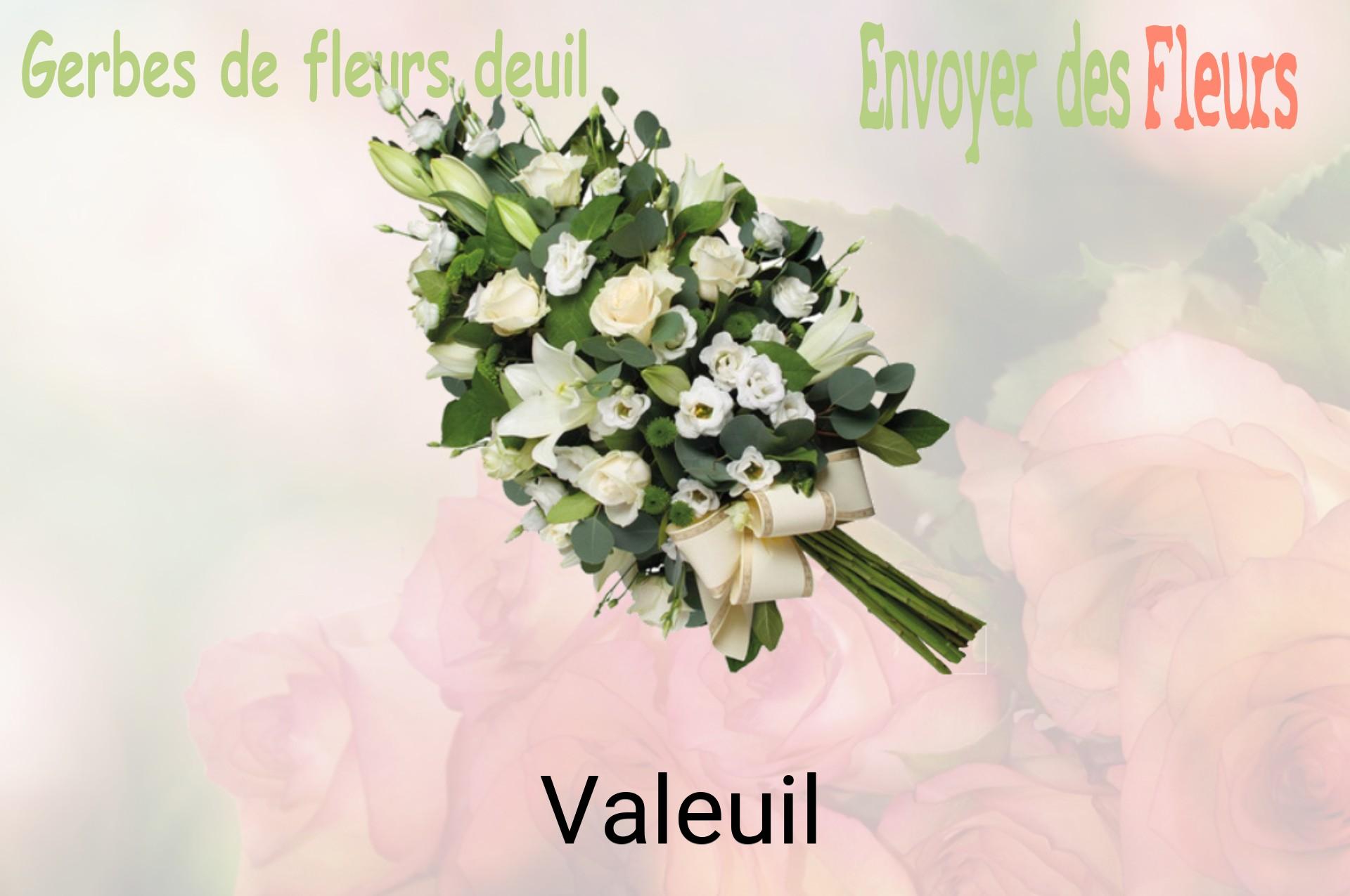 Gerbe de fleurs de deuil livrée à Valeuil